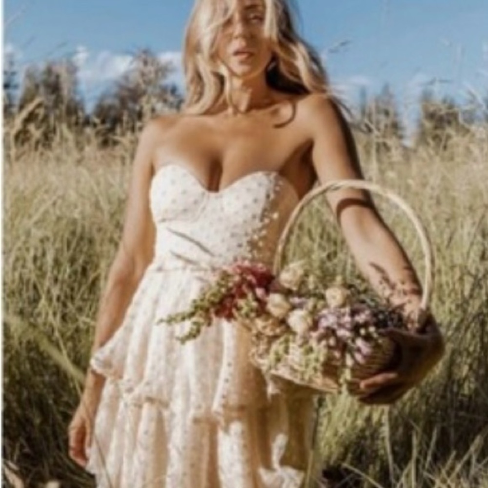 NWT Spell & The Gypsy Mira Bustier Ra-Ra Strapless Dress